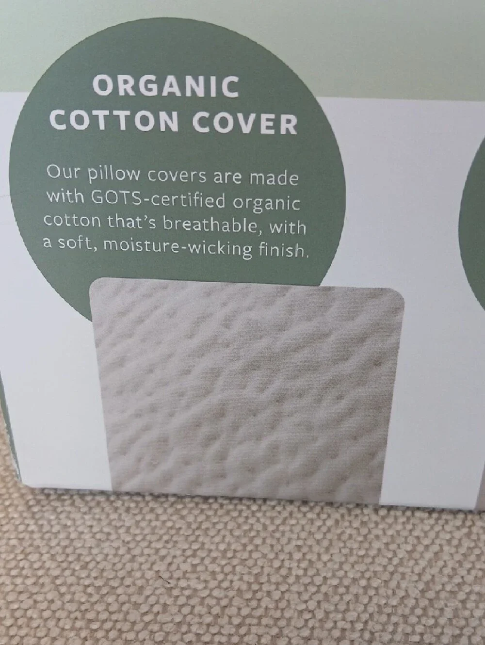 Avocado Organic Pillow - White